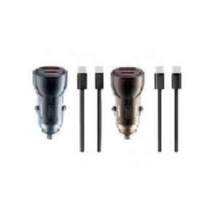 CC60 Cargadior Transparebte para Auto
Cargador de carga rápida
Doble puerto USB A + Tipo C
30W + 30W